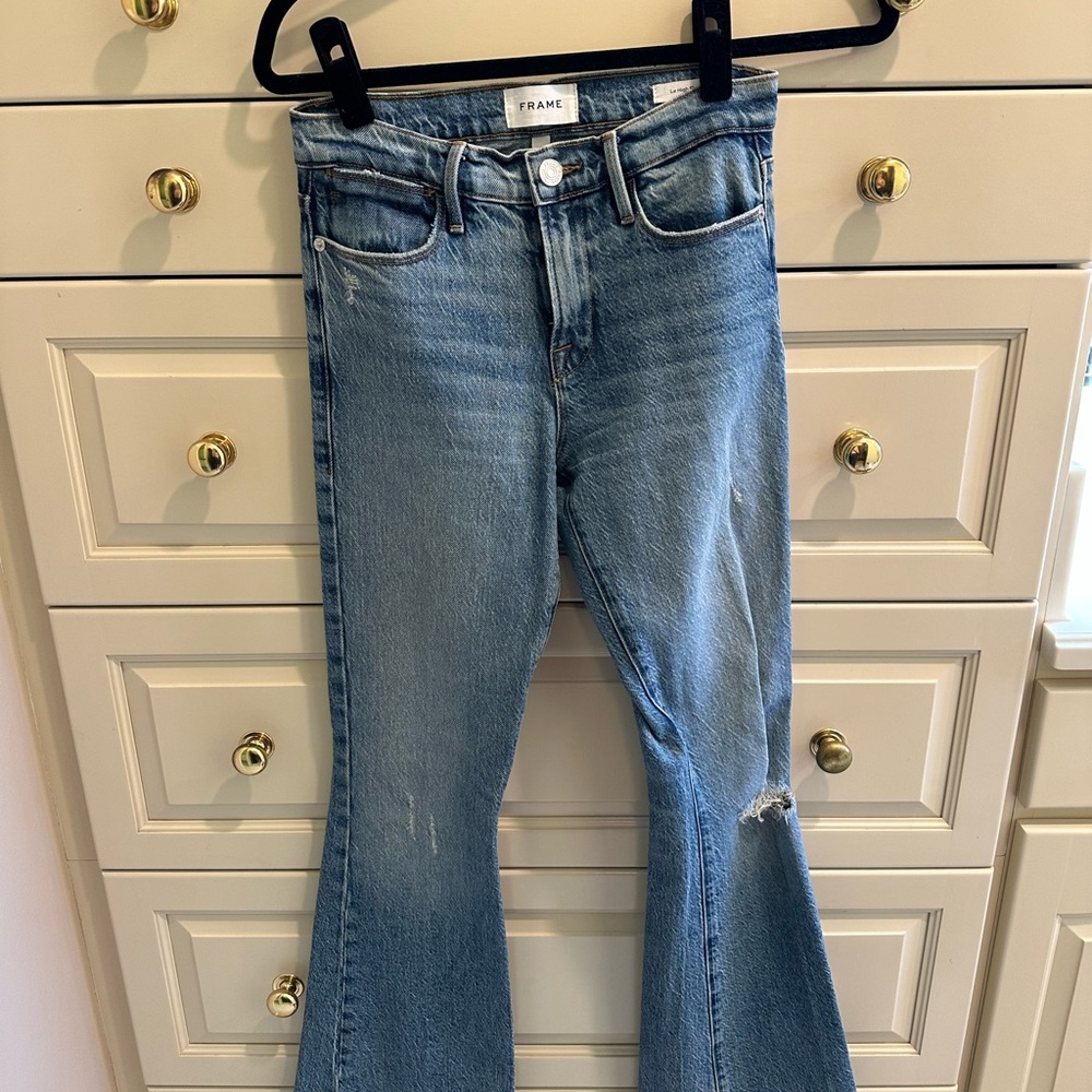 Frame Denim Women's Light Blue Flare Jeans